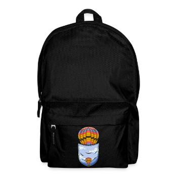 Ballonfahrt Geschenk Brusttasche Heißluftballon - Rucksack - Schwarz - Vorne