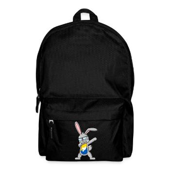 Rabbit dances DAB for peace in Ukraine - Backpack - black - Front