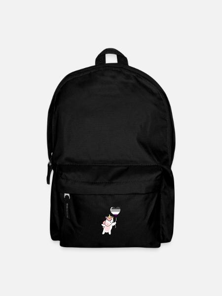 Einhorn Herzballon Asexual Pride - Rucksack - Schwarz
