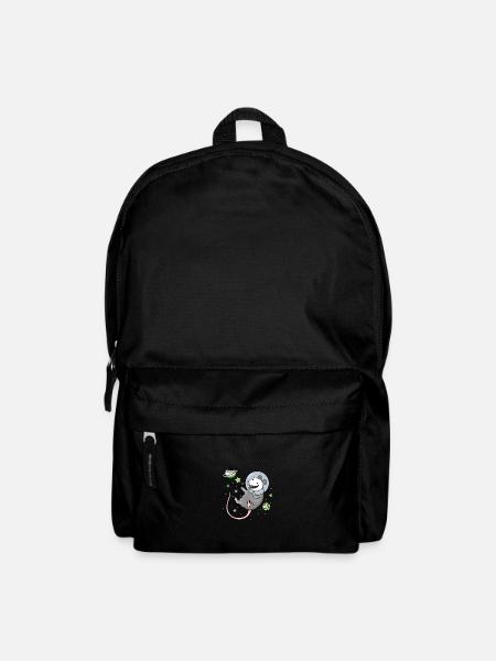 Aromantisches Opossum im Weltraum - Rucksack - Schwarz