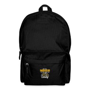 Ich finde immer eine Lösung Ingenieur Genie Lustig - Rucksack - Schwarz - Vorne