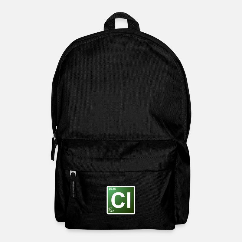 Cl - Chlor - Chemie Element 17 - Rucksack - Schwarz