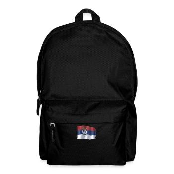 Serbia flying flag - Backpack - black - Front
