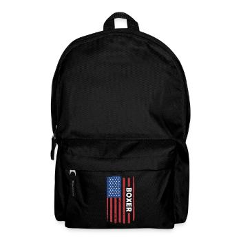 Boxer Us Flag - Backpack - black - Front