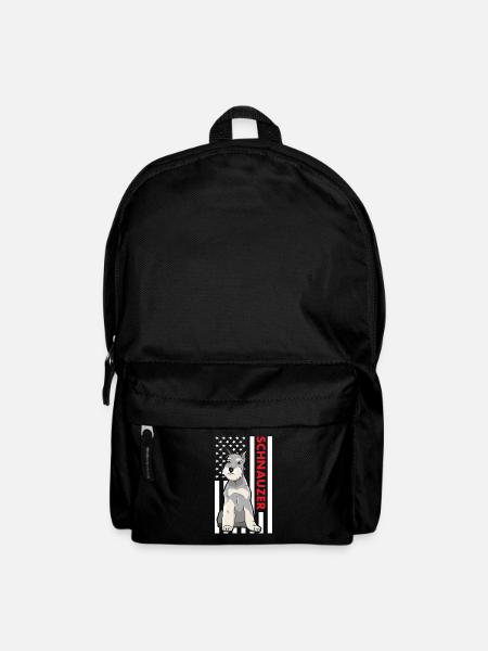 Schnauzer Us Flag - Rucksack - Schwarz