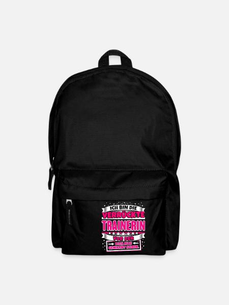Lustiges Shirt Verrückte Trainerin - Rucksack - Schwarz