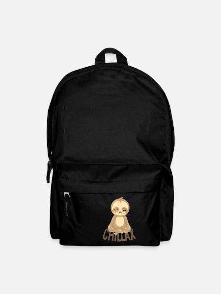 CHILLAX - Faultier - Rucksack - Schwarz