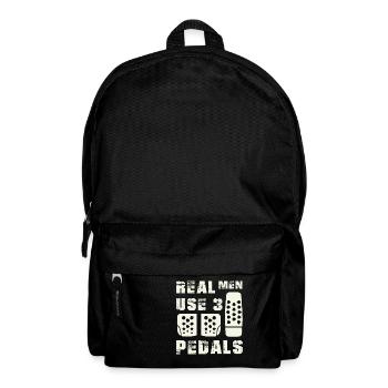 Real Men Pedals Shirts - Rucksack - Schwarz - Vorne