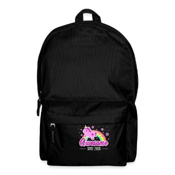 Lustiges Geburtstag-Einhorn: Awesome Since 2008 - Sac à dos - noir - Devant