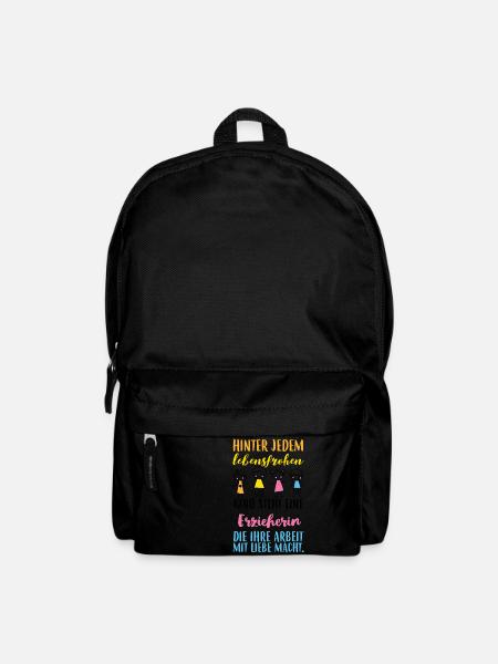 lebensfrohes Kind - Erzieherin mit Liebe - Rucksack - Schwarz