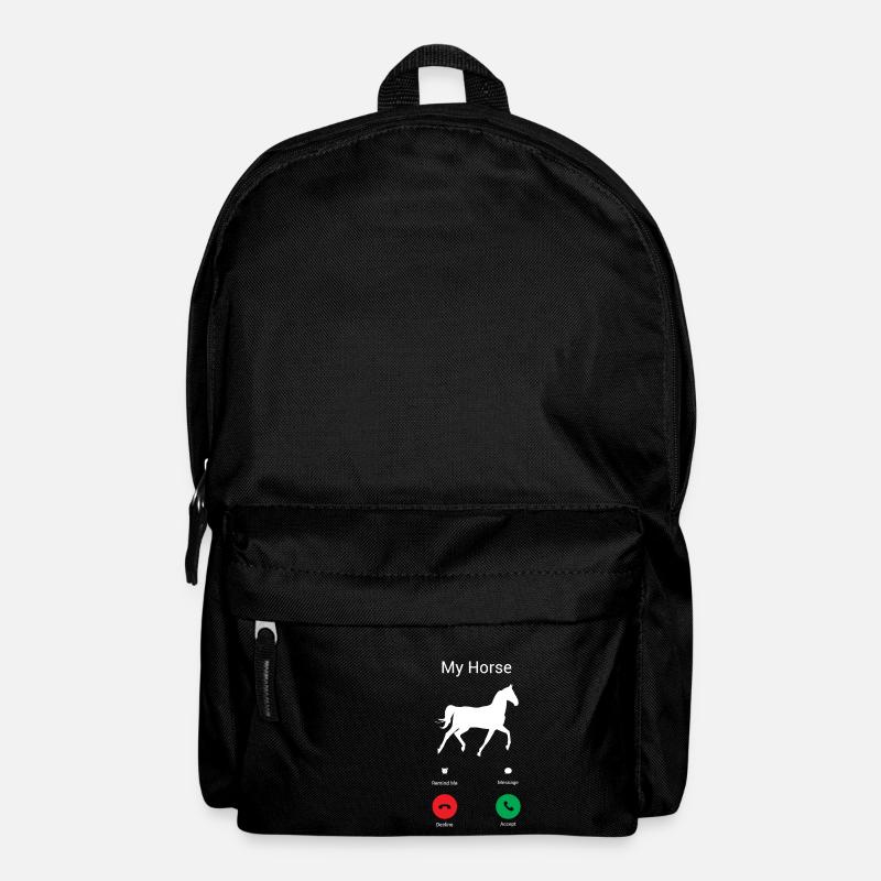Mein Pferd ruft an - Rucksack - Schwarz