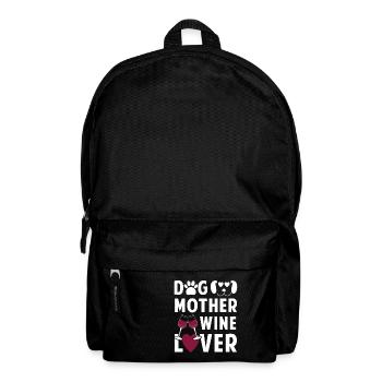 Dog mother wine lover - Rucksack - Schwarz - Vorne