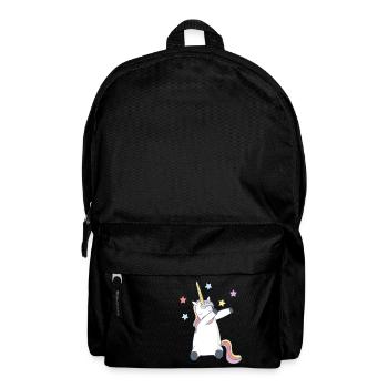 Dabbing Unicorn Dabbing Unicorn Glitter Glitter - Backpack - black - Front