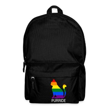 Purride Pride Homoehe Katze LGBT Geschenk - Rucksack - Schwarz - Vorne