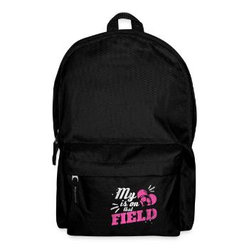 Mon coeur est sur le terrain de football - cadeau - Sac à dos - noir - Devant