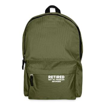 Not My Problem - Backpack - olive green - Front