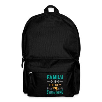Family is the key to everything lovely & cute - Sac à dos - noir - Devant