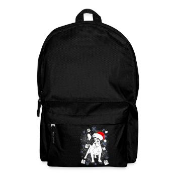 French Bulldog Santa Christmas gift - Backpack - black - Front