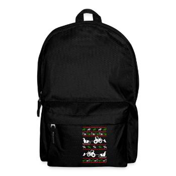 excavator ugly christmas - Backpack - black - Front