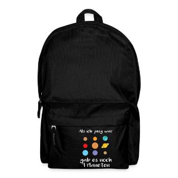Als ich jung war, gab es noch 9 Planeten - Rucksack - Schwarz - Vorne