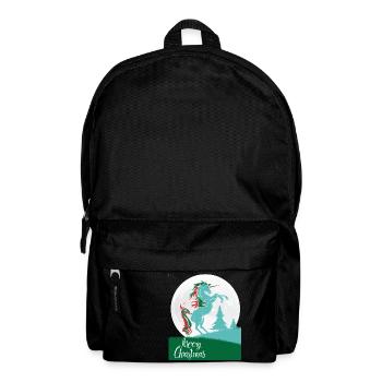 cadeau shirt licorne Joyeux Noël - Sac à dos - noir - Devant