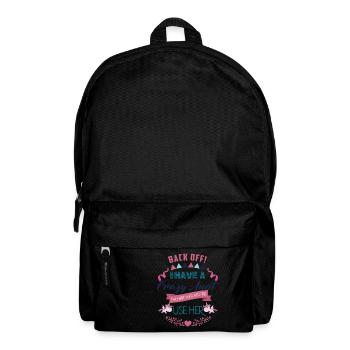 Ich habe eine verrückte Tante Ich bin nicht Angst, sie zu verwenden - Rucksack - Schwarz - Vorne