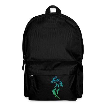 Beautiful two-tone tribal tattoo motiv Wolf - Backpack - black - Front