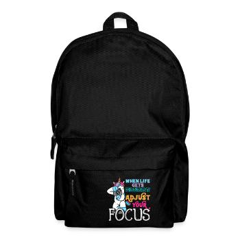 Unicorn photographer photographer gift camera - Backpack - black - Front