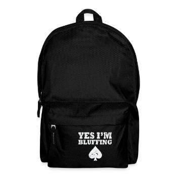 Je suis shirt Bluffer Poker - Sac à dos - noir - Devant