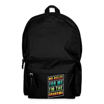 Keine Regeln für mich: Ich bin die Oma - Rucksack - Schwarz - Vorne