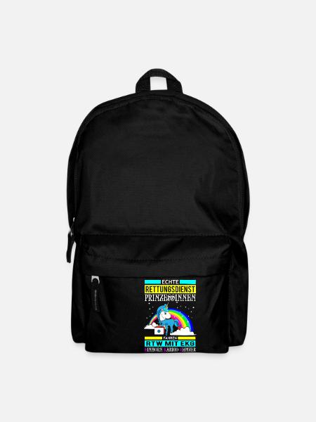 Rettungsdienst Prinzessin Einhorn Geschenk - Rucksack - Schwarz