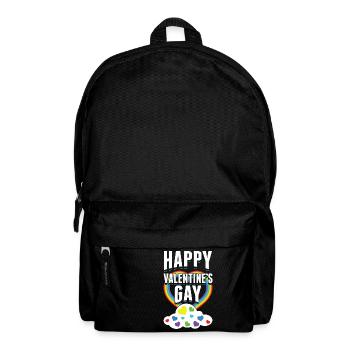 Happy Valentines Gay Rainbow Cloud Romantic - Backpack - black - Front