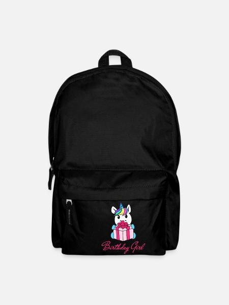 Unicorn birthday girl - Backpack - black