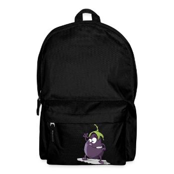 légumes aubergine drôle avec le visage Geschenkiddee - Sac à dos - noir - Devant