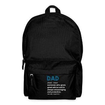 Papa Dad Daddy Funny Father's Day T-Shirt Gift - Backpack - black - Front