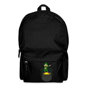 Lustiges Tupfen-Kobold St. Patricks Day Tupfen-Gold - Rucksack - Schwarz - Vorne