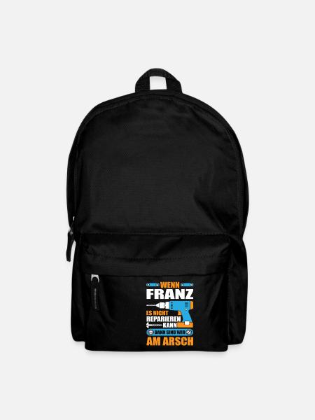 FRANZ Name Geschenk Reparatur reparieren - Rucksack - Schwarz