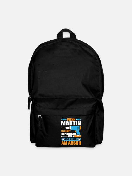 Martin Name Geschenk Reparatur reparieren - Rucksack - Schwarz