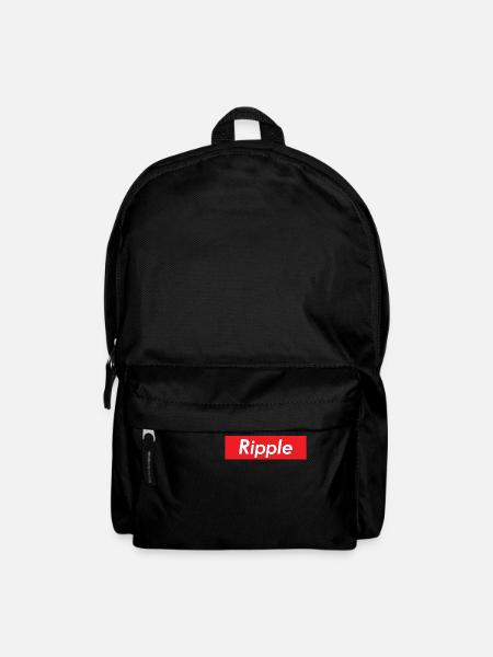 Ripple Red Rechteck Cryptocurrency XRP Blockchain - Rucksack - Schwarz