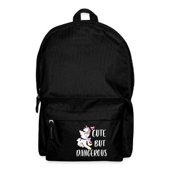 Cute but Dangerous - Unicorn Karate Taekwondo - Rucksack - Schwarz - Vorne