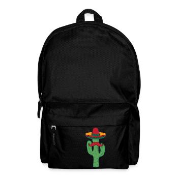 Cactus Avec Sombrero Moustache Drôle Cinco De Mayo - Sac à dos - noir - Devant