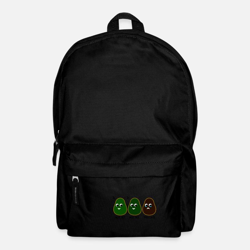 Cooles grünes Avocado-T-Shirt - Rucksack - Schwarz