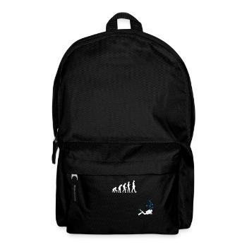Tauchen Shirt Evolution Taucher Geschenk lustig - Rucksack - Schwarz - Vorne