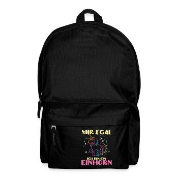 Einhorn - Rucksack - Schwarz - Vorne