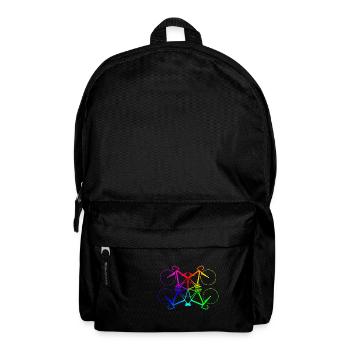 Regenbogen Fahrräder - Rennrad Fixie Geschenk - Rucksack - Schwarz - Vorne