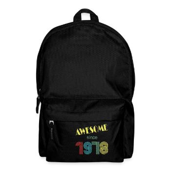 Awesome since 1978 retro distressed look - Backpack - black - Front