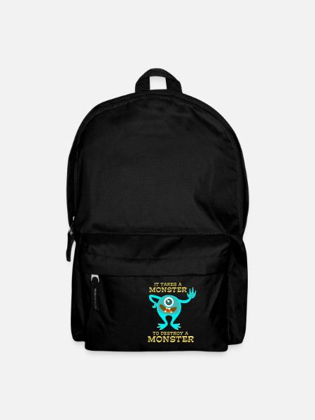Monster - Creepy - Destroy - Gift - Backpack - black