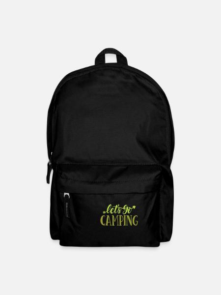 Lets go camping - Camping Shirt - Rucksack - Schwarz