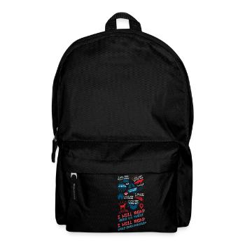 Geschenke für Buchliebhaber Shirt Lustig Mann Frau - Rucksack - Schwarz - Vorne