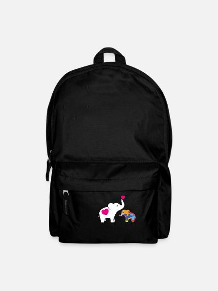 Elephant Autism Awareness Tee Shirt Gift - Backpack - black